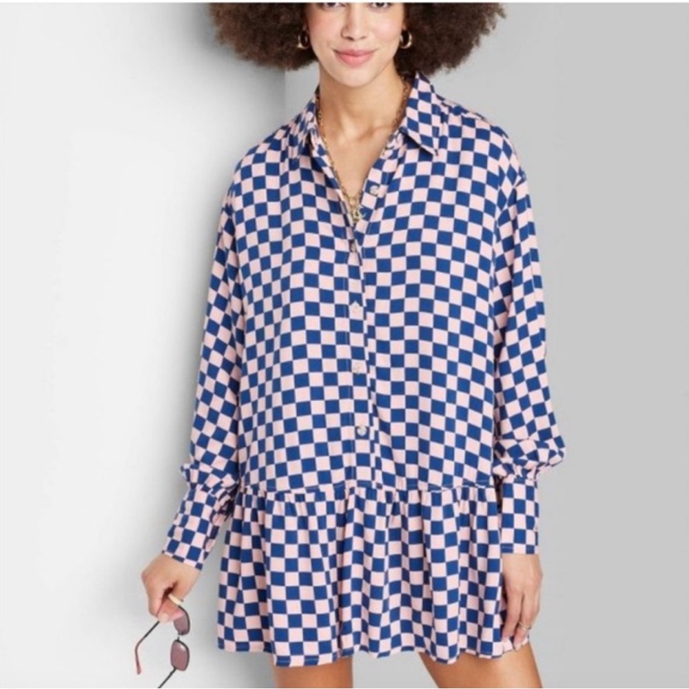 Checkered summer dress trendy baby doll